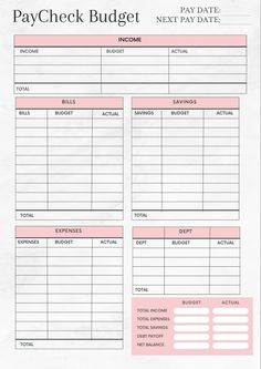 Paycheck Budget Planner weeklyplanner weeklyfinancialplanner #plannerinspo #simpledigitalplanner #freedailyplannerprintable🌳 Travel Budget Planner, Personal Budget Template, Personal Budget Planner, Printable Budget Worksheet, Weekly Budget Template, Free Budget Printables, Budget Template Free