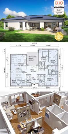 the floor plan for a modern house