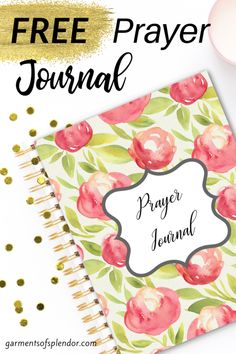 a floral journal with the text free prayer journal