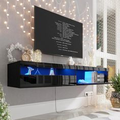 42027366154282 Best Height For Tv, Mounted Tv Shelf, Wall Mount Tv Shelf, Wall Tv Stand, Floating Tv Shelf, Tv Stand With Led Lights, Wall Mounted Tv Cabinet, Support Mural Tv, Living Room Tv Cabinet