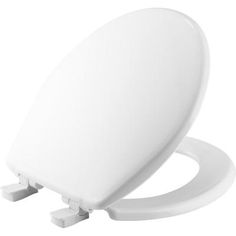 a white toilet seat with the lid up and two legs down, in front of a white background