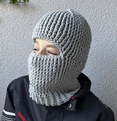 Pattern for a warm yet breathing ribbed crochet balaclava. The resulting fabric is stretchy in all directions, therefore the mask fits any wearer without a problem. Perfect as a ski mask, or as a general protection against extreme colds. Dimensions: Height: cca 30 cm (11 ¾ in) Circumference: cca 46 cm (18 in) (size M/L) This project only calls for 3 stitches total, and can be easily knocked out in under 2 hours. The ribbing design adds a certain chainmail like flair to it, which only further inc Breathable Full Face Balaclava For Winter, Gray Winter Balaclava For Outdoor Use, Winter Balaclava Mask For Cold Weather, Fitted Full Face Balaclava For Winter Sports, Warm Balaclava Mask For Winter, Winter Balaclava For Cold Weather, Warm Balaclava For Winter, Warm Balaclava Mask For Cold Weather, Gray Full Face Balaclava For Winter