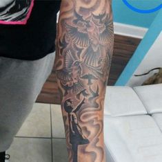 a person with a tattoo on their arm