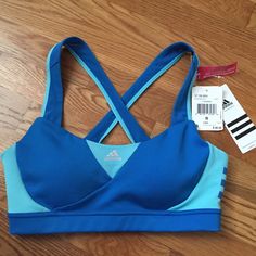 New With Tags Adidas Performance Sports Bra In Blue & Turquoise. Very Cute & In Perfect Condition!! Summer Blue Activewear For Sports Events, Blue Sleeveless Sporty Sports Bra, Blue Sleeveless Sports Bra, Blue Sports Bra With Medium Support For Summer, Blue Sports Bra For Summer Sports, Blue Sports Bra For Running, Blue Summer Sports Bra For Sports, Turquoise Sporty Activewear For Sports, Turquoise Sporty Activewear