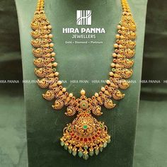 Mini Haram Gold Designs, Mango Mala Jewellery, Mini Haram, Gold Haram Designs, Baby Jewellery, Gold Temple Jewellery