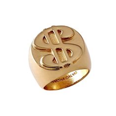 14kt Gold Plate Dollar Sign Signet Ring Available in sizes 6, 7, and. 8 Yellow Gold Symbolic Rings For Formal Occasions, Symbolic Yellow Gold Rings For Formal Occasions, Gold Symbolic Rings For Formal Occasions, Symbolic Gold Rings For Formal Occasions, Formal Yellow Gold Symbolic Rings, Gold Symbolic Initial Ring For Formal Occasions, Dollar Sign, Money Sign, Jewelry Lookbook