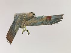 a bird flying in the sky with its wings spread out and it's beak open