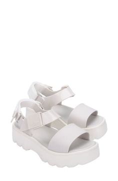 Sole Water, White Platform Sandals, Women Platform Sneakers, Chunky Platform Sandals, White Sandals, Chunky Platform, Platform Sneakers, Strap Sandals, Summer Shoes