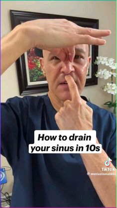 Unclog stuffy nose and drain sinuses in 60 seconds health hack