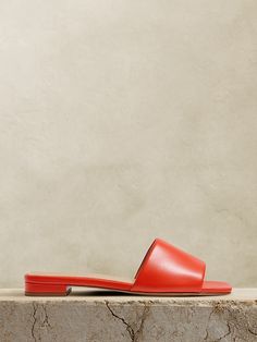 Saw this on Banana Republic: Leather Slide Sandals, Family Event, Leather Slides, Foam Cushions, Lucca, Slide Sandals, Italian Leather, Banana Republic, Leather Upper