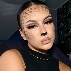 #pantera #panteramakeup #makeup #mattelips #brown #brownmakeup Black Panther Makeup Halloween, Panther Makeup Halloween, Black Panther Makeup, Panther Makeup, Deer Halloween Makeup, Deer Makeup Tutorial, Leopard Print Makeup, Deer Halloween, Cheetah Makeup