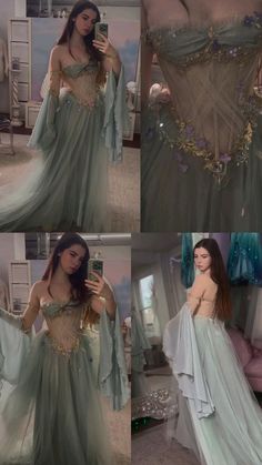 Formal Fairy Dress, Mermaid Wedding Aesthetic, Mermaid Dress Aesthetic, Mermaid Clothes Aesthetic, Fairy Dress Long, Mermaid Costume Women, Fair Outfits, Fairy Tale Wedding Dress