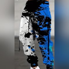 Mens Small Two Toned Printed Pants Men Fashion Casual Outfits, Fashion Joggers, Style Pants, Mens Joggers, Pants Color, Printed Pants, Style Ideas, Men Fashion, Blue Man