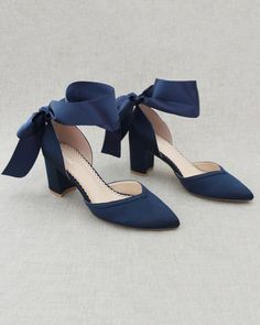 Ankle Wrap Tie Evening Block Heels Prom 23, Navy Blue Wedding Shoes, Shoes Editorial, Ingrid Alexandra, Bridesmaids Shoes, Navy Blue Heels, Elopement Reception, Midnight Rain, Navy Heels