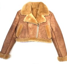 Kashani Ladies Whisky Cropped Shearling Biker JacketMaterial: ShearlingStyle: BikerColor: Whisky Luxury Classic Shearling Biker Jacket, Luxury Shearling Biker Jacket With Faux Fur Lining, Brown Shearling Biker Jacket With Faux Fur Trim, Fall Wear, Blazer Vest, Edgy Outfits, Biker Jacket, Winter Women, African Fashion