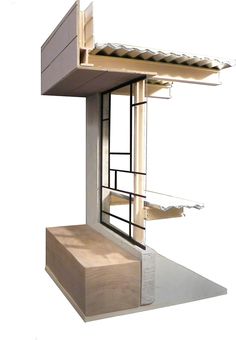 an architectural model of a building with multiple levels