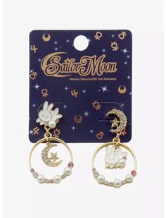 Pretty Guardian Sailor Moon Jeweled Bunny Earrings Moon Shirts, Sailor Moon Jewelry, Moon Things, Sailor Moon Toys, Sailor Moon Shirt, Sailor Moon Outfit, Bunny Jewelry, Stitch Toy, Moons And Stars