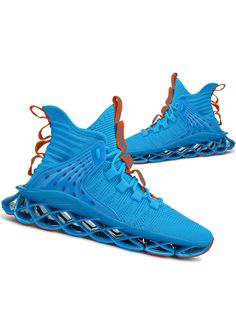 blue&orange  Collar     Embellished   Men Shoes Walking Fashion, Tennis Socks, Mens Tennis, Sock Sneakers, Cross Trainer, Hip Hop Streetwear, Fashion Mens, Shoes For Men, Running Shoes For Men