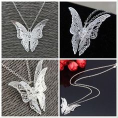 This is a beautiful brand new silver plated butterfly pendant and chain. The chain is 20 inches long. Butterfly Shaped Necklace With Chain As Gift, Elegant Silver Butterfly Necklace With Charm, Silver Sterling Butterfly Necklace With Clavicle Chain, Silver Butterfly Necklace With Clavicle Chain As Gift, Silver Butterfly Clavicle Chain Necklace Gift, Butterfly Chain Necklaces, Silver Sterling Butterfly Necklace With Adjustable Chain, Silver Butterfly Necklace With Clavicle Chain, White Sterling Silver Butterfly Necklace