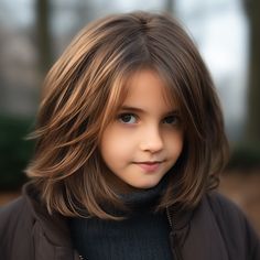 Kids Haircut Shoulder Length, Girl Hair Cuts Medium Length Kids, Hair Cuts For Kids Girls Summer, Girl Curtain Bangs Haircut Kids, Back To School Hair Cuts Girl, Back To School Haircuts For Girls Kids, Girls Shoulder Length Hairstyles Kids, Haircuts For Kids Girls Medium Length, Girl Layered Haircut Kids