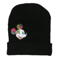 The NEFF Mickey Mouse Hat Beanie is a charming and cozy accessory that perfectly blends playful design with practical warmth. This embroidered cuff knit beanie cap is made from 100% acrylic, ensuring softness and durability. The front showcases a delightful Mickey Mouse face, creatively filled with a floral pattern, adding a whimsical touch to the beloved character. The meticulous embroidery highlights the intricate details, making the design pop. On the back, the word "NEFF" is subtly embroider Mickey Mouse Face, Mickey Mouse Hat, Cozy Accessories, Beanie Cap, Hat Beanie, Small Letters, Playful Design, Knit Beanie, Intricate Details