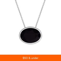 in stock Classic Oval Jewelry From Macy's, Formal Oval Necklace With Black Enamel, Modern Black Oval Link Jewelry, Classic Jewelry With Large Oval Cabochon Stone, Macy's Oval Sterling Silver Jewelry, Classic Oval Cabochon Large Stone Jewelry, Formal Oval Black Enamel Necklace, Macy's Classic Gemstone Necklace, Classic Onyx Oval Cabochon Jewelry