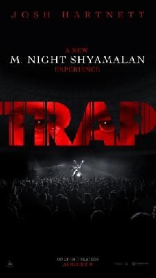 a movie poster with the words trapped in red and black letters on it, as well as an image of a concert scene