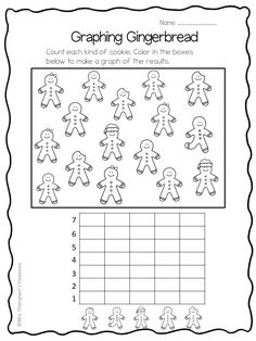 the graphing gingerbread worksheet for kids