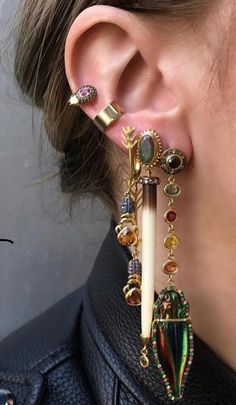 Upper Lobe, Forward Helix, Dope Jewelry, Funky Jewelry, Jewelry Lookbook, Jewelry Outfit, Mode Inspo, Travel Fashion, Fantasy Jewelry