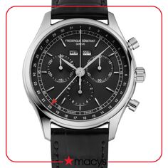 in stock Classic Black Chronograph Watch, Classic Black Chronograph Watch For Formal Occasions, Elegant Black Chronograph Watch For Business, Elegant Black Chronograph Watch With Subdials, Elegant Black Chronograph Watch, Luxury Leather Chronograph Watch For Formal Occasions, Luxury Leather Chronograph Watch For Formal Events, Classic Black Watch Accessories For Formal Wear, Classic Black Chronograph Watch With Subdials