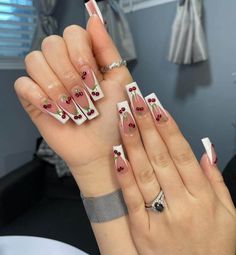 20 Stunning Tapered Square Nail Designs Beautiful Dawn Designs Square Nails Cherry, Tapered Square Nails Design, Tapered Square Nail Designs, Square Nails Design, Nails Cherry, Long Square Nails, Tapered Square Nails, Square Nail, Square Nail Designs