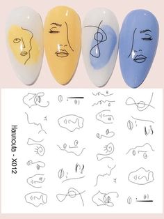 Nail Art Mariage, Book Nail Art, Silhouette Nails, Nail Water Decals, Toe Nail Color, Nail Drawing