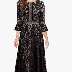 Bell Sleeves Lace Maxi Dress, With Lining Underneath . Zipper On The Back For Easy Wear. Great For Any Occasion. Brand New. Comes In “S””M” “L” Sizes Formal Black Maxi Lace Dress, Black Lace Maxi Dress For Formal Occasions, Black Maxi Length Lace Dress For Formal Occasions, Black Fitted Lace Maxi Dress, Black Long Sleeve Lace Maxi Dress, Black Lace Maxi Dress For Fall, Black Lace Long Sleeve Maxi Dress, Dress Bell Sleeves, Lace Maxi