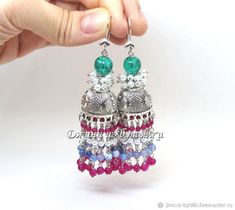 Jumki &quot;Berry smoothie&quot; with agate Berry Smoothie, Beads Earrings, Plastic Beads, Beaded Earrings, Smoothie, Berry, Glass Beads