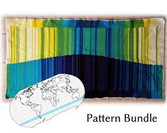 an image of a map with the colors of the world on it and text that reads pattern bundle