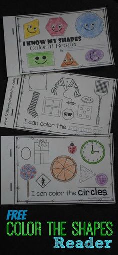 two bookmarks with the words, i can color the shapes and how to use them