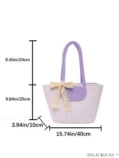 BagForLove - Stylish Oversized Tote Bag with Twilly Scarf - Perfect for Minimalist Vacation Product Description Color Mauve Purple Strap Type Double Handle Pattern Type Colorblock Bag Size Large Style Vacation Type Shoulder Tote Bag Closure Type No-closure Material Polyester Composition 100% Polyester Size Chart INCH CM Bag Length Bag Width Bag Height Handle Height 15.7 inch 3.9 inch 9.8 inch 9.4 inch Bag Length Bag Width Bag Height Handle Height 40 cm 10 cm 25 cm 24 cm Details Pictures Similar Products h2 { text-align: center; } /* æ¢è¡ */ li{ white-space: normal; word-break: break-all; word-wrap: break-word; } .red-box { width: 100%; display: flex; flex-direction: row; flex-wrap: wrap; justify-content: center; } .red-box > div { width: 190px; height: 250px; margin: 10px; } .red-box > d Twilly Scarf, Oversized Tote Bag, Mauve Purple, Rope Bag, Oversized Tote, Twilly, Word Wrap, Vacation Style, Crochet Bag Pattern