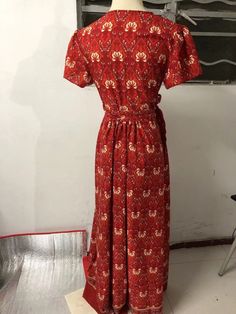 Women Clothing Summer Short Sleeve Ruffled Positioning Printed V-neck High Waist Lace up Casual Maxi Dress - Red,XL Bohemian Belted V-neck Maxi Dress, Casual Ruffled V-neck Wrap Dress, Casual V-neck Wrap Dress With Ruffles, Casual V-neck Midi Dress With Tie Waist, Bohemian Midi Dress With Tie Waist And V-neck, Casual V-neck Dress With Tie Waist And Short Sleeves, Red V-neck Midi Dress With Tie Waist, Red Lace Midi Dress, Home Dress Women