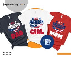 Custom 4Th Of July Shirt, Patriotic T-Shirts, USA Flag Shirt, Independence Day Tee, Family 4Th of July Shirt, Family Independence Day Shirt * High quality and super soft, comfortable shirt. Made with top-of-the-line vinyl and pressed with a professional grade heat press. * Please check all color and size charts before place the order. Since all shirts are custom made based on your selection, I don't accept return or exchange unless there is an issue with your order. * I'm working with different brands based on the availability. Different styles of shirts may have different shades of same color due to different manufacturer brands. * Processing time is 1-3 days. Shipping time is based on the shipping type you'll select at checkout. If you need the item sooner, please upgrade the shipping at 4th Of July Cotton Tops With Custom Print, Cotton Tops With Custom Print For 4th Of July, Patriotic Short Sleeve Top With Custom Print, Patriotic Cotton Top With Custom Print, Cotton Tops With Custom Independence Day Print, Independence Day Cotton Tops With Custom Print, Patriotic Tops With Custom Print For 4th Of July, Patriotic Tops With Custom Print For Independence Day, Patriotic Tops With Independence Day Custom Print