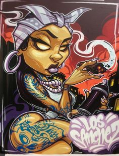 Concert Poster Art, Catrina Tattoo, Trill Art, Graffiti Girl, Cartoon Style Drawing, Cartoon Character Tattoos