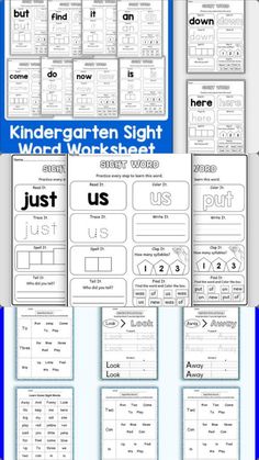 the worksheet for children to learn sight words