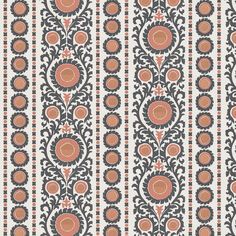 an orange and black pattern with circles on it