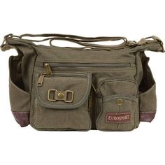 This EUROSPORT fashionable and stylish messenger bag will carry all your gear for a daytrip or a trip to the office or school. - High quality pre-washed canvas and workmanship - Space enough for laptop, tablet and electronics - Dimensions: 11.5"x8.5"x4" - Over the shoulder adjustable strap - Zippered Exterior Side and Back Pockets-Interior Pockets - Eurosport is an INDUSTRY LEADER who makes an entire line of very nice heavy-duty backpacks, daypacks, and bags. Color: None.  Gender: unisex.  Age G Messenger Bags For School, Everyday Purse, Canvas Messenger Bag, Clever Crafts, Look Cool, Canvas Bag, Cross Body, Olive Green