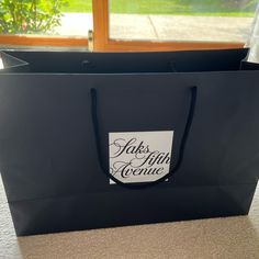 Amazing Quality 100% Authentic Saks Fifth Avenue Signature Paper Shopping Retail Black Bag Tote 17.25”X 11.5” X 6” With Handles Black Satchel With Dust Bag As Gift, Classic Black Box Bag For Gifts, Classic Black Box Bag For Gift, Large Black Box Bag For Shopping, Large Black Box Bag For Everyday Use, Large Black Bag For Gift, Large Black Shoulder Bag As Gift, Red Leather Bag, Fanny Bag