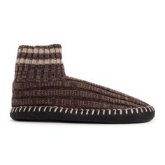 Pull on MUK LUKS Men's Cuff Slipper Boots when temps start to drop. With soft faux sherpa lining and foam insoles, these lightweight slippers will keep toes warm and cozy all season long. | MUK LUKS Men's Cuff Bootie Slipper, Brown Brown Non-slip Slippers, Comfortable Non-slip Brown Slippers, Cozy Brown Slippers With Rubber Sole, Brown Indoor Slippers For Winter, Comfy Winter Slippers With Rubber Sole, Brown Outdoor Winter Slippers, Comfy Brown Winter Slippers, Cozy Winter Slippers With Rubber Sole, Brown Cushioned Slippers For Winter