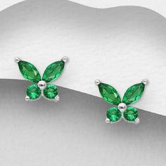 Add sparkle to every moment with 925 Sterling Silver Butterfly Earrings featuring stunning blue or green CZ diamonds. Just arrived, popular picks! Width: 9/32 inches Height: 1/4 inches Sparkle Butterfly, Silver Butterfly Earrings, Silver Butterfly, Blue Decor, Butterfly Earrings, Forest Green, Diamonds, Sparkle, 925 Sterling Silver