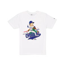 The Los Angeles Dodgers Shohei Ohtani White T-Shirt features a screen-printed Dodgers Shohei Ohtani pitching graphic at the front.Fabric: 100% Cotton Shohei Ohtani, Los Angeles Dodgers, White T Shirt, White Tshirt, White T, Angeles, Angel, Screen, T Shirt