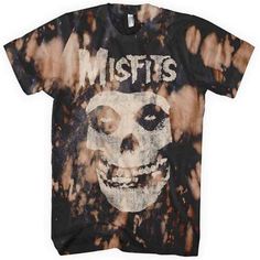 Misfits-Classic Fiend Skull-Bleach Spot Treated t-shirt Design By Shirtless Fashion In 2024. Shirts are an essential item of apparel for people of all ages and genders due to their flexibility. It usually features a collar, buttons along the front, and long or short sleeves. Shirts come in a wide variety of styles, colors, and fabrics, making them suitable for formal, business, and informal contexts. They might be dressed more informally in jeans and a tee shirt or more formally in dress pants a Skull Tie Dye, Misfits Skull, Skull Tie, Punk Shop, Live Nation, Skull Logo, Tie Dye T Shirts, Personalized Shirts, Dye T Shirt