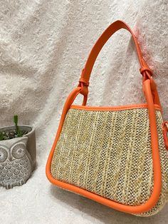 The products you see are completely handmade and made of real wicker material. You can use your bag in two different ways, either shoulder or crossbody. Eco-friendly Orange Rectangular Straw Bag, Spring Handwoven Crossbody Shoulder Bag, Trendy Handwoven Straw Shoulder Bag, Handheld Straw Shoulder Bag With Braided Handles, Beige Crossbody Straw Bag With Bamboo Handle, Casual Rattan Shoulder Bag With Bamboo Handle, Everyday Straw Crossbody Bag With Bamboo Handle, Casual Rattan Shoulder Bag With Adjustable Strap, Everyday Crossbody Straw Bag With Bamboo Handle