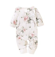 ROSALIE Ruffle Jumpsuit - Hazel & Bo Floral Clothes, Baby Room Organization, Romper Bodysuit, Newborn Baby Photos, Ruffle Jumpsuit, Newborn Baby Boy, Body Suit Outfits, Floral Outfit